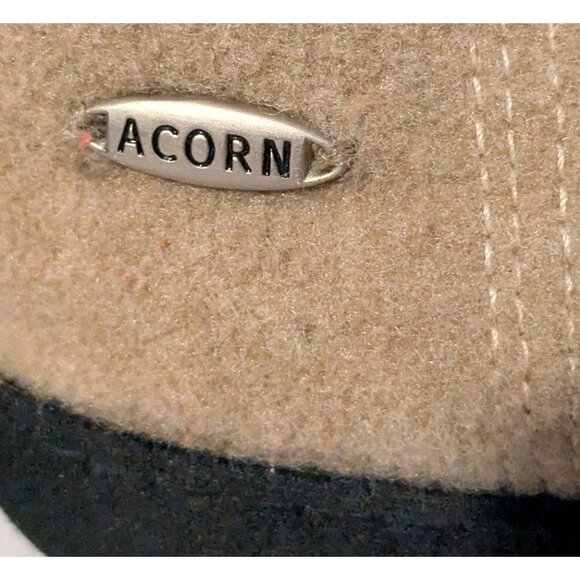 Acorn Slippers Booties Wool Faux Fur Lined Brown Tan Winter Cozy Womens Sz 8-9 - Picture 2 of 14